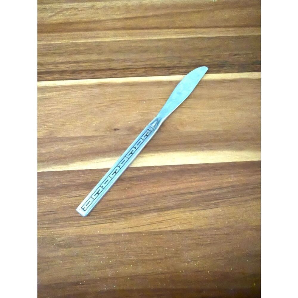 Vintage NWA Northwest Airlines Advertising Stainless Silverware Butter Knife